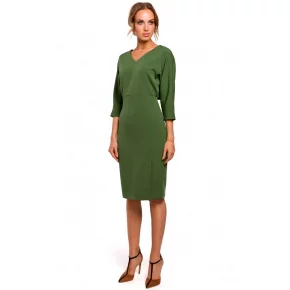 Šaty s netopierími rukávmi M464 zelené - Moe