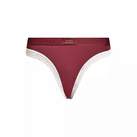 Dámske nohavičky BIKINI UW0UW04813 VLP vínové - Tommy Hilfiger