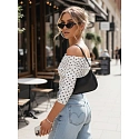 Bluzka damska hiszpanka BLISSE jasnobeżowa FashionStreet RY2511