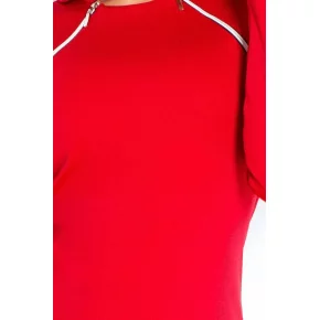 Spoločenské dámske šaty COLLAR s ozdobnými zipsami SAF-130-2 - Numoco