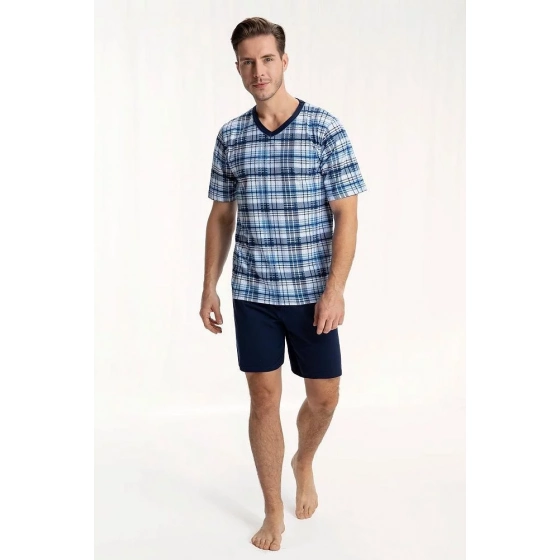 Pánske pyžamo 793 4 Tmavomodrá vzor mix - Luna