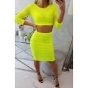 Dámsky set 9084 Neon žltá - K-Fashion