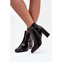 Lakované čižmy Dorelia D8257 čierne - Sweet Shoes