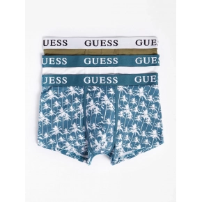 Pánske trenírky 3 pack U1BG05K6YW1 - p70j - Modrá, biela, palmy - Guess