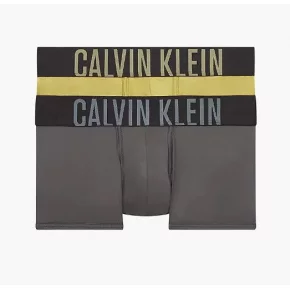 Boxerky 2 pack NB2599A 6HH sivá/kaki - Calvin Klein