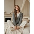 Sweter damski rozpinany KNITVIA jasnoszary FashionStreet MY2401