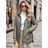 Kurtka damska pikowana z odpinanym kapturem zielona FashionStreet TY5794