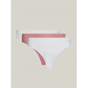 Dámske nohavičky 3Pack BRAZILIAN UW0UW03871 0R2 biele/zv.béžová/ruž - Tommy Hilfiger