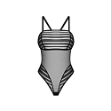 Dámske zvodné body Lune Bellis Teddy čierne - Obsessive