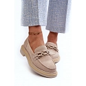 Dámske semišové mokasíny HX52-222 béžové - S.Barski