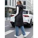 Kamizelka damska pikowana z kapturem czarna FashionStreet TY5255