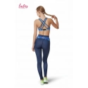 Dámska športová podprsenka 35245 Tmavomodrá vzor mix - Henderson ladies