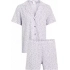 Dámske pyžamo WOVEN SHORT SET 000QS6967E LNU sv. fialové - Calvin Klein
