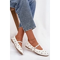Dámske baleríny 21-41 bielo-strieborné - Diamantique