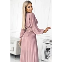 Plisované šaty 414-2 KLARA staroružové - Numoco
