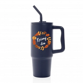 KRÁSNÝ DEN (PODZIM) - modrý cestovní termohrnek 900 ml  