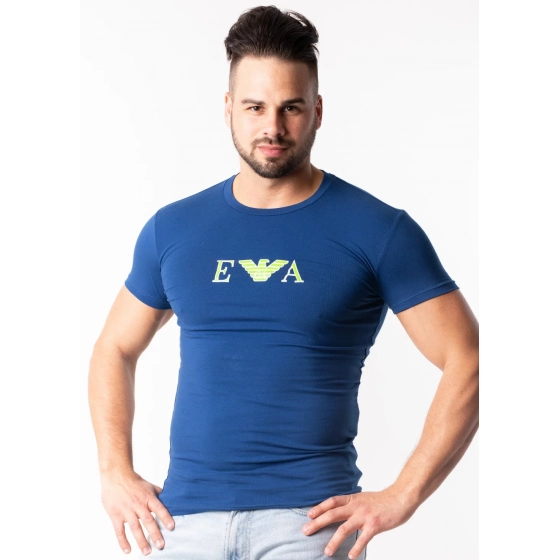 Pánske tričko 111035 9P523 modrá - Emporio Armani