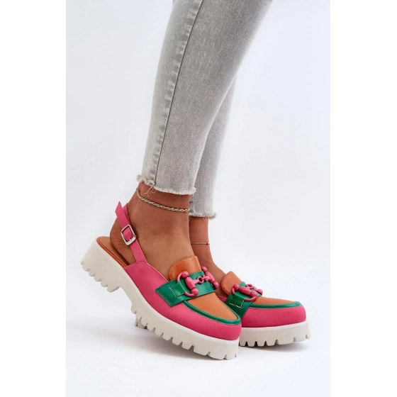 Dámské sandály MR38-656 růžovo-oranž-zelené - Step in style