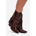 Dámske kovbojky D8259 hnedé - Sweet Shoes