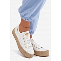 Čipkové tenisky espadrilky LCW-26-31-4326 biele - Lee Cooper