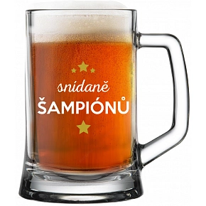 RAŇAJKY ŠAMPIÓNOV - pivné poháre 0,5 l