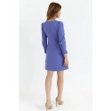 Dámske trapézové šaty K148 Svetlo fialová - Makover