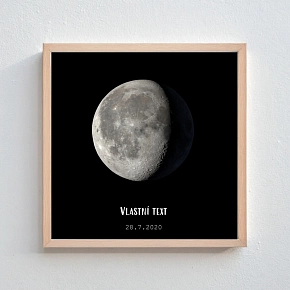 Personalizovaný magický fotoobraz v rámu - čtverec 20x20 - měsíční fáze