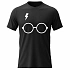 Pánské bavlněné tričko s potiskem - HARRY POTTER - černé