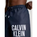Pánske stredné plavecké šortky so sťahovacou šnúrkou KM0KM00794 XNE tm. modrá - Calvin Klein