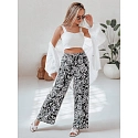 Spodnie damskie materiałowe wide leg TROPICAL SUN czarne FashionStreet UY2634
