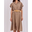Dámske šaty MI SK 82970.86 khaki - Milady