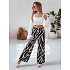 Spodnie damskie wide leg w paski ZEBRAVIBE beżowo-czarne FashionStreet UY2653