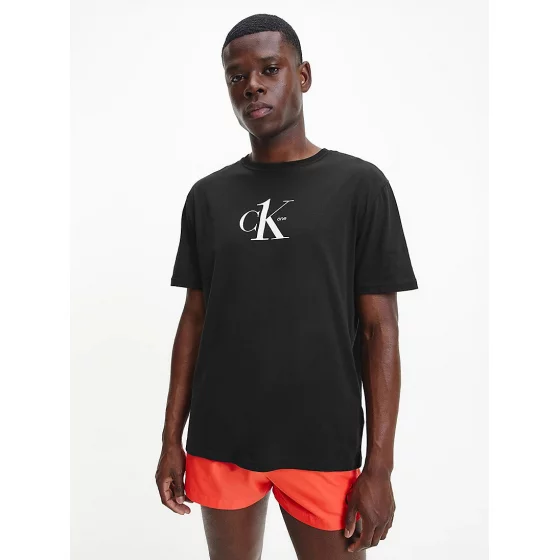 Pánske tričko KM0KM00757 - BEH čierna - Calvin Klein