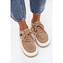 Dámske topánky na platforme A209 béžové - Sweet Shoes