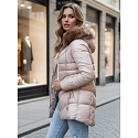 Kurtka zimowa damska z kapturem WINTERCHIC różowa FashionStreet TY4441z