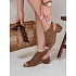 Sandały damskie zabudowane ZALVISA khaki FashionStreet ZY0749