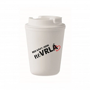 BEZ KÁVY JSEM NEVRLÁ - bílý termohrnek 300 ml