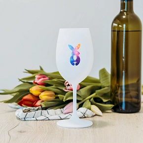 ZAJÍČEK - bílá sklenice na víno 350 ml ZAJÍČEK - bílá sklenice na víno 350 ml