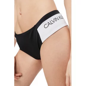 Spodný diel plaviek KW0KW00841-BEH čiernobiela - Calvin Klein