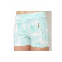 Dámske bavlnené šortky SS-S711 mint - BLACK&FISH