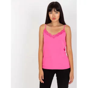 Dámsky top s čipkou LK TP 507650 3.04P Tmavo ružový - FPrice