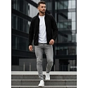 Bluza męska rozpinana czarna FashionStreet BX4771