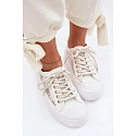 Dámske tenisky s čipkou LCW-26-44-4480 biele. Lee Cooper