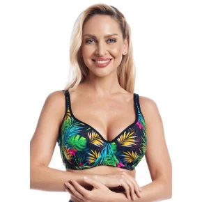 Horní díl plavek Sumba P1201 černo-zelený - Fantasy Horní díl plavek Sumba P1201 černo-zelený - Fantasy