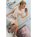 Šaty 8980 s prekladom dole béžovej - Kesi