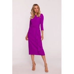 Dámske šaty s volánikom S425 - Levanduľová - Stylove