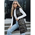 Kamizelka damska pikowana z kapturem czarna FashionStreet TY5257