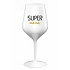 SUPER MÁMA - bílá nerozbitná sklenice na víno 470 ml