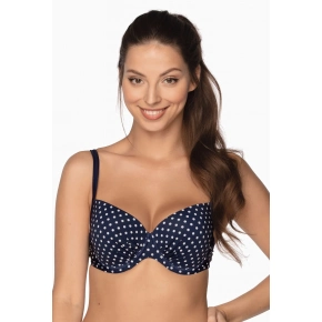 Dámska plavková podprsenka KKP020 Niue, bielo/modrá bodka - Gaia