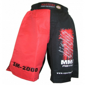 Pánske šortky MMA SM-2000 M 062000 čiernočervené - Masters